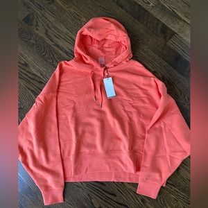 Calia Women’s Everyday Fleece Boxy Hoodie NWT size XXL color Sweet Persimmon